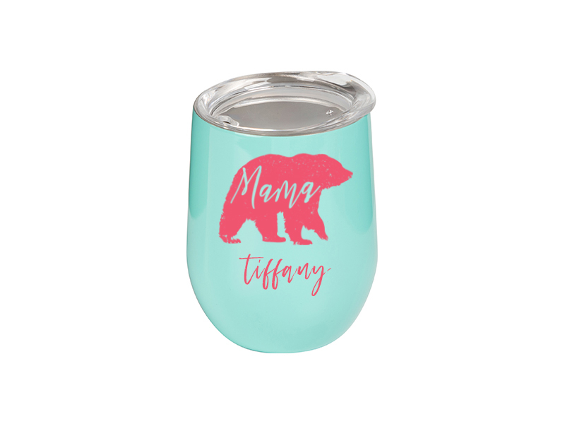 Light Blue Stemless Wine Cup