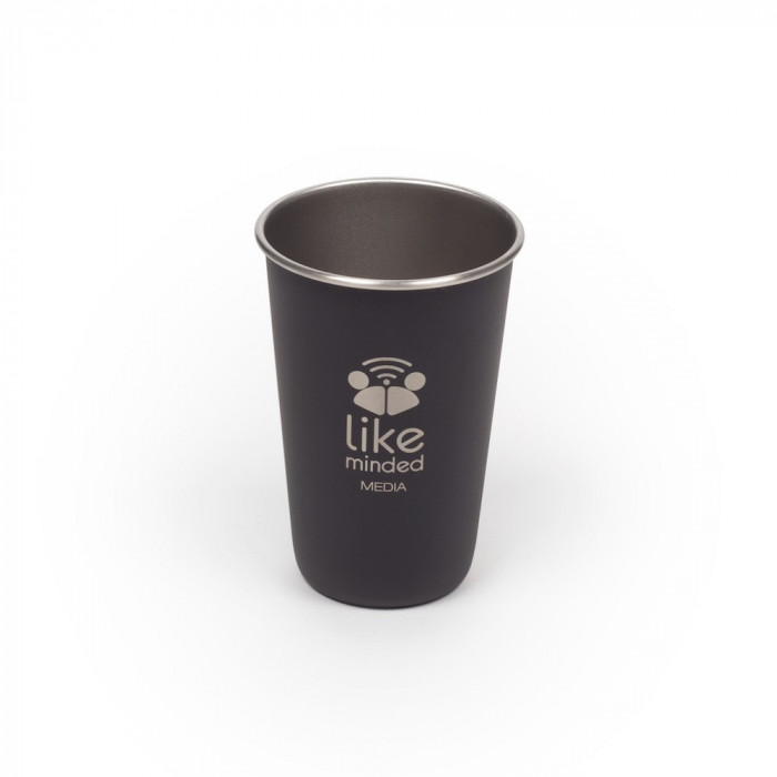 Matte Black Stainless Pint Glass 16oz