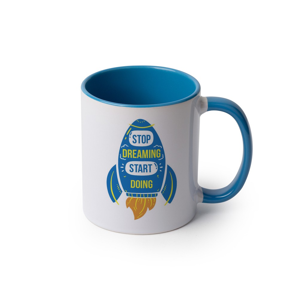 Mug 11oz - White/ light blue inside