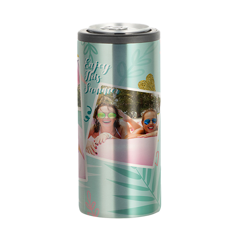 Stainless Steel Skinny Can Cooler 12oz 