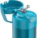 THERMOS FUNTAINER 12 Ounce Stainless Steel Vacuum Insulated Kids Straw Bottle, Teal