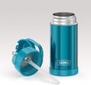 THERMOS FUNTAINER 12 Ounce Stainless Steel Vacuum Insulated Kids Straw Bottle, Teal