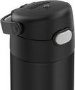 THERMOS FUNTAINER 16 Ounce Stainless Steel Vacuum Insulated Bottle with Wide Spout Lid, Black Matte