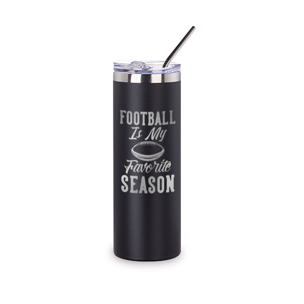 20oz Powder Coated Stainless Steel Tumbler - Black