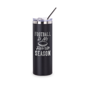 20oz Powder Coated Stainless Steel Tumbler - Black