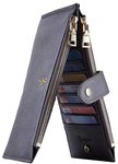 Women's Bifold Multi Card Case Wallet with Zipper Pocket