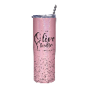 20oz Stainless Steel Tumbler Straw & Lid - Shimmer Pink