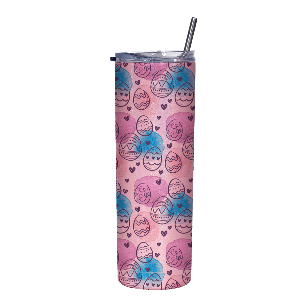 20oz Stainless Steel Tumbler Straw & Lid - Shimmer Pink