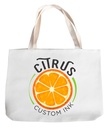 White 14.8" X 16.9" Canvas tote bag