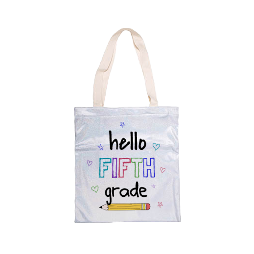  Glitter Tote Bag (White) 