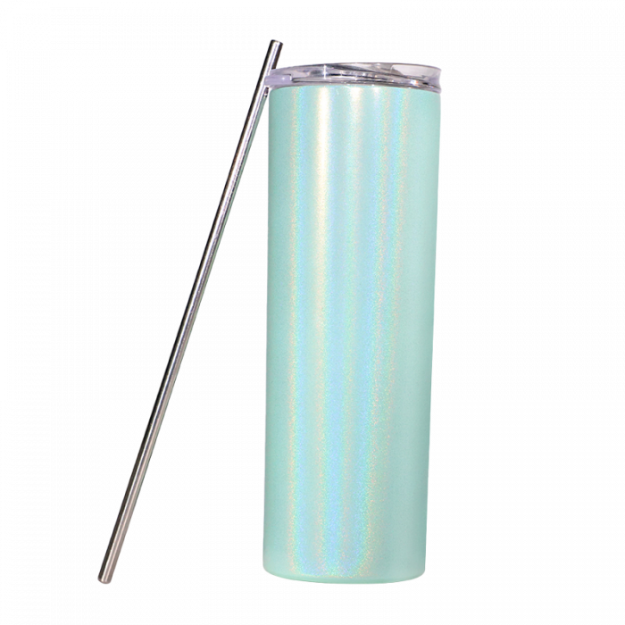 20oz Stainless Steel Tumbler Straw & Lid - Shimmer Mint Green
