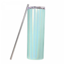 20oz Stainless Steel Tumbler Straw & Lid - Shimmer Mint Green