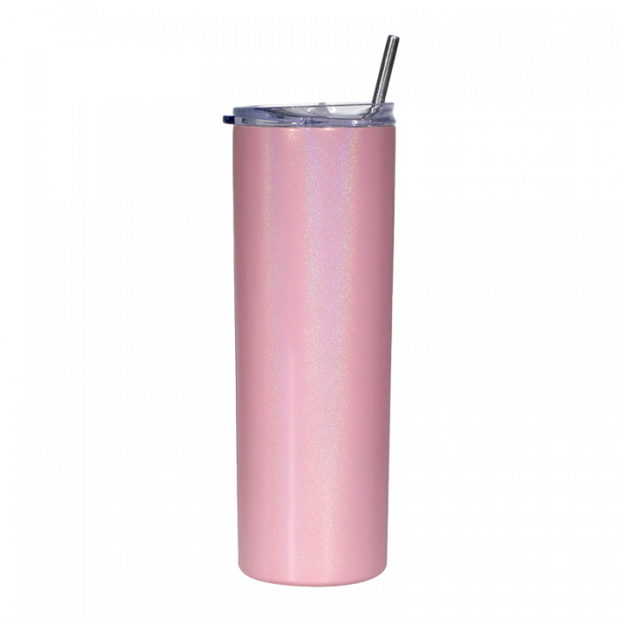 20oz Stainless Steel Tumbler Straw & Lid - Shimmer Pink