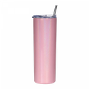 20oz Stainless Steel Tumbler Straw & Lid - Shimmer Pink