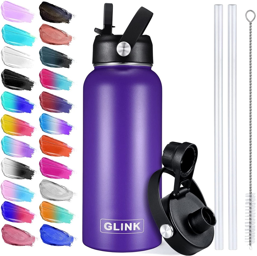 GLINK 32oz Stainless Steel Water Bottle - Grape Purple