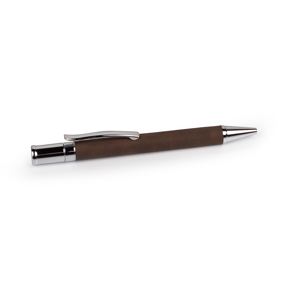 Saddle Collection Bay Brown Silver Stationary Pen 