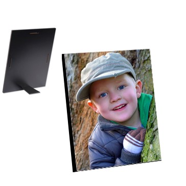 Photo Panel - 8" x 10" - Semi-Gloss White w/Kickstand Easel - Hardboard