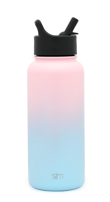 SLM Summit Water Bottle with Straw Lid 32OZ- Sweet Taffy