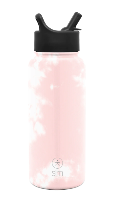 SLM Summit Water Bottle with Straw Lid 32OZ- Minibrook Pink Tie Dye