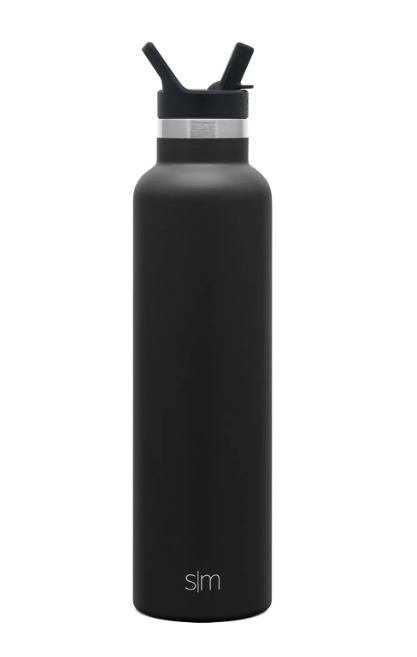 SLM Ascent Water Bottle with Straw Lid 24OZ - Midnight Black