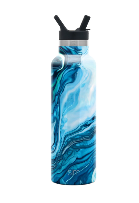 SLM Ascent Water Bottle with Straw Lid 20OZ - Ocean Geode