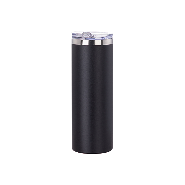 20oz Powder Coated Stainless Steel Tumbler - Black