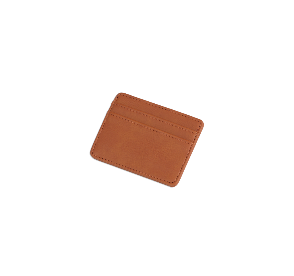 Saddle Collection card holder with money clip - chestnut