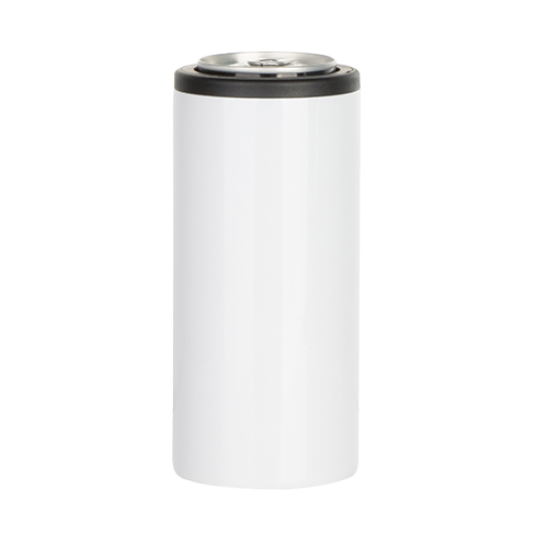 White Skinny Can Cooler 12oz