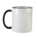 Mug 11oz - White/ blue rim and handle
