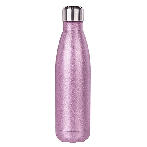 [SS-SB-S-136] Stainless Steel Cola Bottle - Glitter Pink