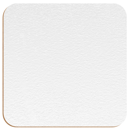 [SS-UN4843] White square textured hardboard coaster