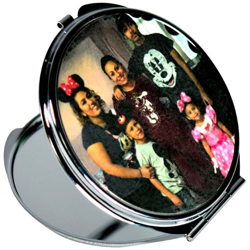 [SS-SB-S-119] Round Silver Cosmetic Mirror