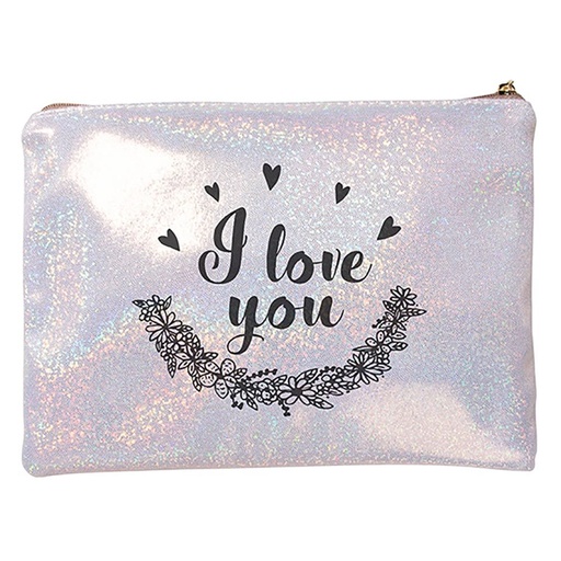 [SS-SB-S-172] Makeup / Pencil case - Champagne glitter 