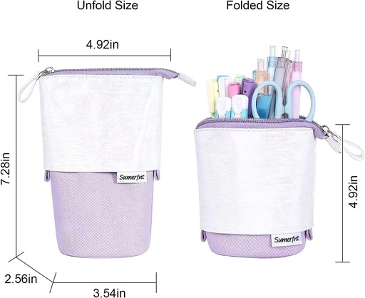 [SS-PENCILCASE-PURPLE] Desk Pop up Pencil Case Organizer - Purple