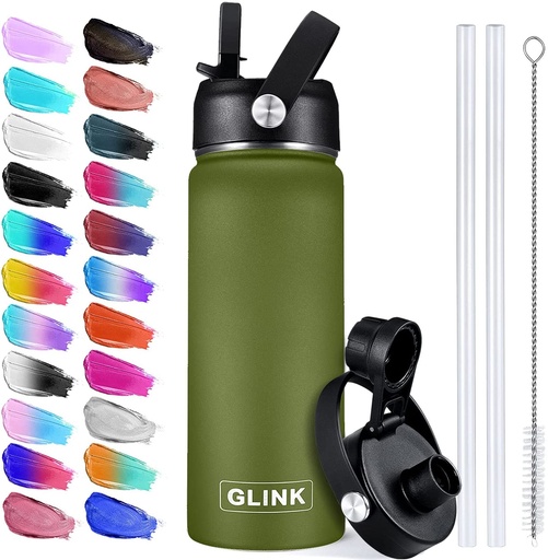 [SS-GLINK32OZ-OLIVEGREEN] GLINK 32oz Stainless Steel Water Bottle - Olive Green