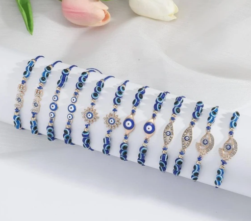 [SS-BRACELET03] Boho Rhinestone Eye Decor Bracelet