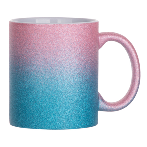 [SS-SCGLGR11-PKB] Mug 11oz  - Glitter Gradient Pink/Blue