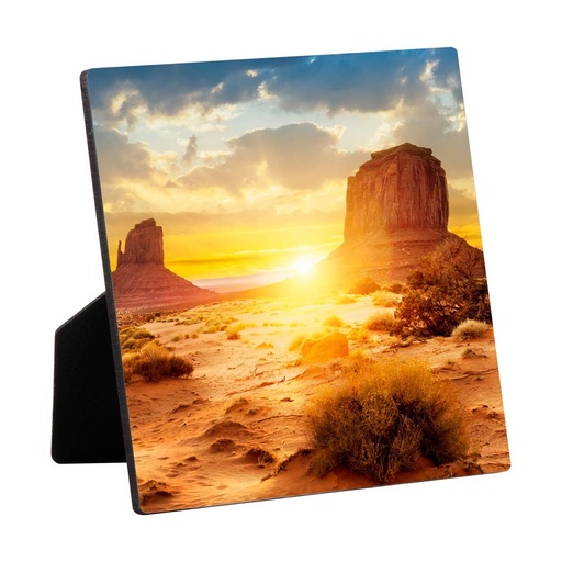 [SS-5931] Photo Panel - 6" x 6" - Gloss White w/Easel - Hardboard