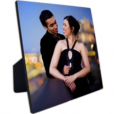 [SS-5932] Photo Panel - 10" x 10" - Gloss White w/Easel - Hardboard