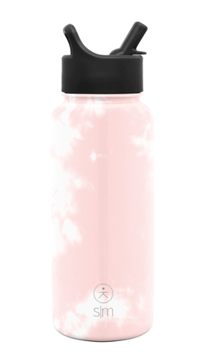 [SS-SLM32OZ-PINKTIEDYE] SLM Summit Water Bottle with Straw Lid 32OZ- Minibrook Pink Tie Dye