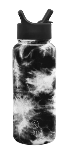 [SS-SLM32OZ-BLACKTIEDYE] SLM Summit Water Bottle with Straw Lid 32OZ- Minibrook Black Tie Dye