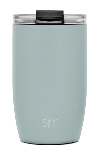 [SS-SLMVOYAGER12OZ-SEAGLASSSAGE] SLM Voyager Travel Mug with Clear Flip Lid & Straw 12OZ - Sea Glass Sage