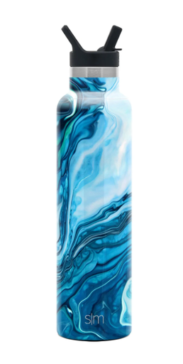 [SS-SLMASCENT24OZ-OCEANGEODE] SLM Ascent Water Bottle with Straw Lid 24OZ - Ocean Geode