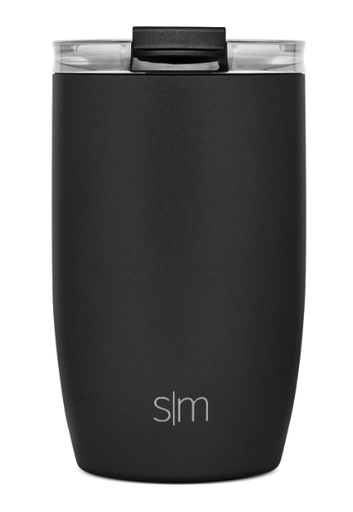 [SS-SLMVOYAGER12OZ-MIDNIGHTBLACK] SLM Voyager Travel Mug with Clear Flip Lid & Straw 12OZ - Midnight Black