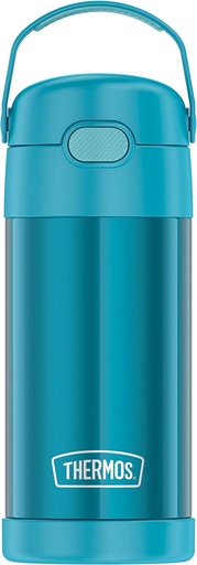 [SS-THERMOS12OZ-TEAL] THERMOS FUNTAINER 12 Ounce Stainless Steel Vacuum Insulated Kids Straw Bottle, Teal