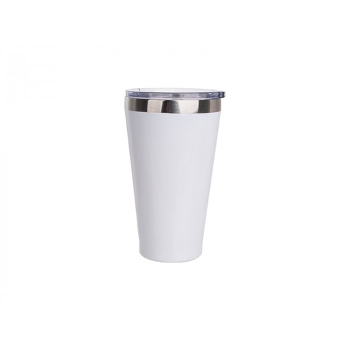[SS-SSTW15] Stainless White Tumbler 15oz with Lid