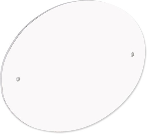 [SS-5546] Door plate 5"x3.5" oval gloss w/ two holes
