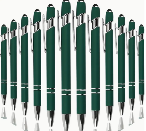 [SS-PEN03] Ballpoint pen with stylus tip (black ink) - Green