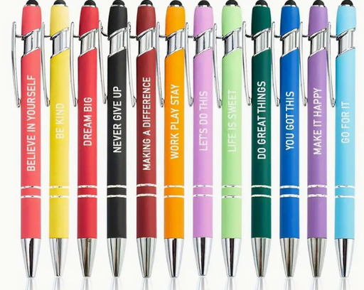 [SS-PEN05] Inspirational ballpoint pen with stylus tip (black ink) - Multi